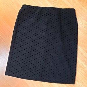 Premise Studio 14 Black Velvet Polka Dot Mini Skirt